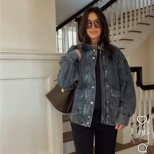 Gap UltraSoft Denim Bomber Jacket